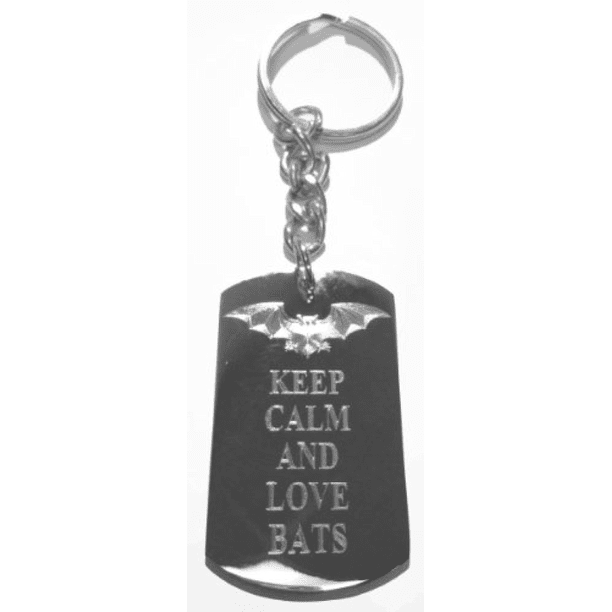 Keep Calm and Love On Hand Heart Symbol Metal Ring Key Chain Keychain 